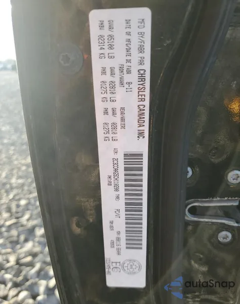 2012 Chrysler 300 из США, поврежденный, VIN 2C3CCAAG5CH110200